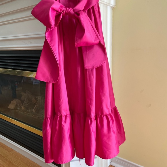 Memories ruffle Vintage Dress From Fairweather CAD 1595 Neon pink Colour Size S - Picture 8 of 13